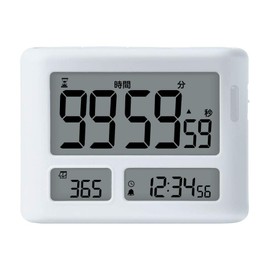Sonic Toki Sapo LV-3457-W Timer, 100 Hours, Aim for Success Countdown, White