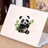 2 PCS Cute Panda with Bamboo Leaves Vinyl Decal Sticker,