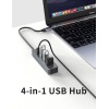 Jeswo Portátil 4 Puertos Hub Usb 3.0 5gbps Para Pc