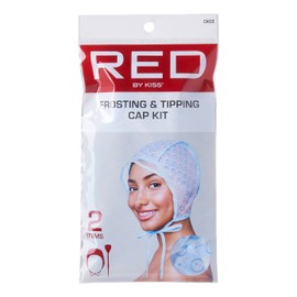 Red by Kiss Hair Dye Coloring and Highlighting Kit Frosting and Tipping Cap kit (2 Piece Kit)