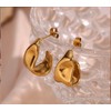 SIXDUTON Women's Gold Earrings, 14 Carat Gold-Plated Small Stud Earrings,
