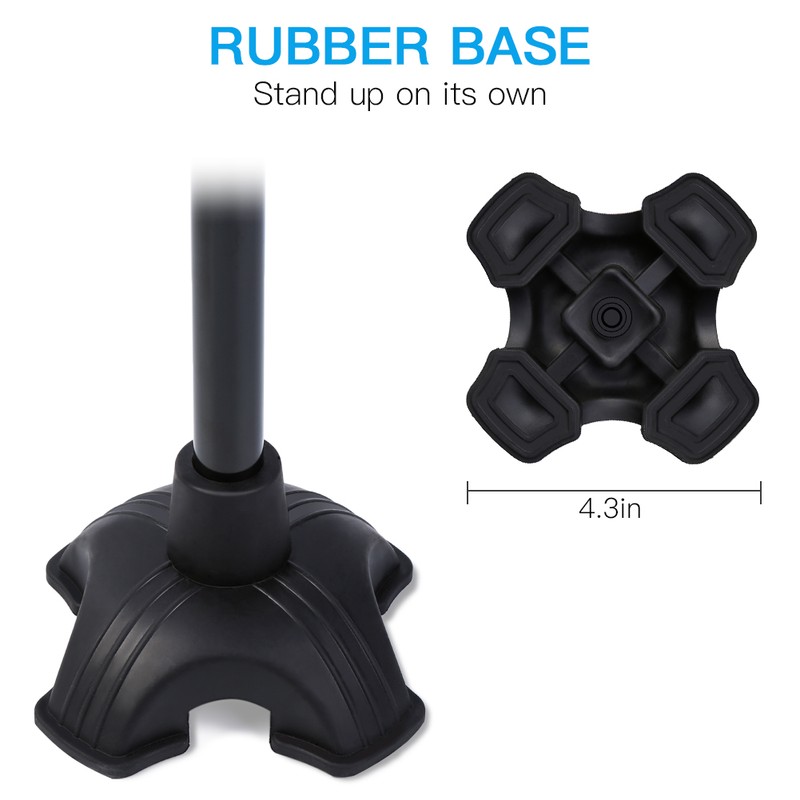 Self Standing Folding Walking Cane Lightweight Walking Stick with LED