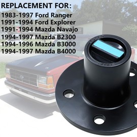 NBWIYQP Locking Hubs (428) Replacement for 83-97 Ranger, 91-94 Explorer, 91-94 Navajo 1994-1997 B2300 B4000, 1994-1996 B3000/ Set of 2