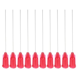 PATIKIL 25Ga x 2 Inch Dispensing Needle Tips, 25Pcs Stainless Steel and Plastic Glue Needle Tube Blunt Tips with Luer Lock for Glue Oil Applicator, Rose Red