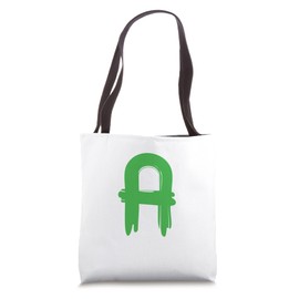 Creative Bold Green Letter A - Design Alphabet - Marker Tote Bag