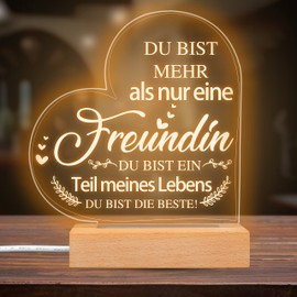 Rebundex Geschenk für Freundin , Beste Freundin , Geburtstag Acryl Nachtlicht Led Lampe Freundschaftsgeschenke Geburtstagsgeschenk , Weihnachten