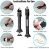 2 Pack 3-IN-1 Caulk Tool for Removal and Application, for