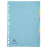 Exacompta 7712E Aquarel Dividers for DIN A4 Glossy Cardboard 400