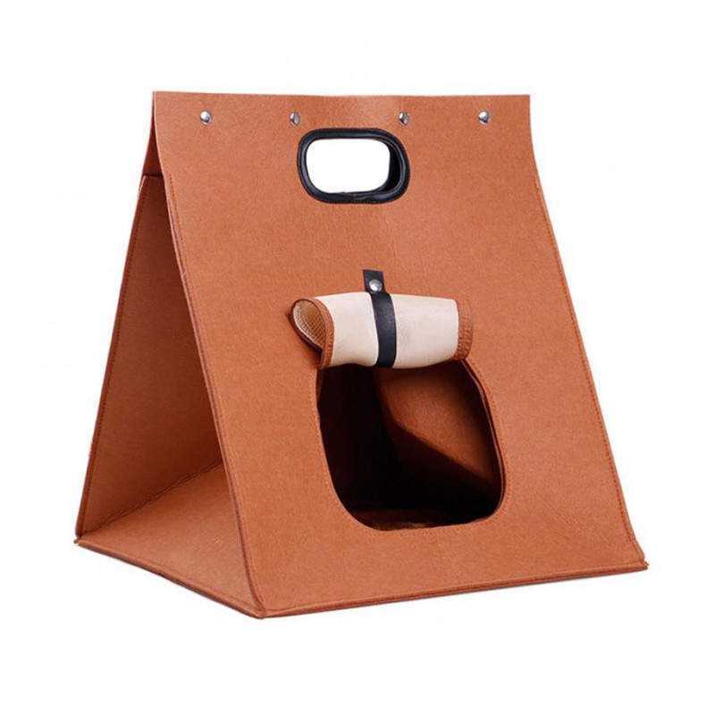Felt Cat House Removable Washable Folding Integrated Felt Cat Sleeping