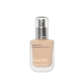 Etude Studio Double Lasting Vegan Cover Foundation 30g / 24-hour coverage / UV protection - Light Vanilla / 에뛰드스튜디오 더블 래스팅 비건 커버 파운데이션 30g /24시간 커버 지속 /자외선차단 - 라이트 바닐라
