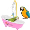 Wzenclave Automatic Bird Bathtub, Parrot Automatic Bathtub with Shower, Multifunctional