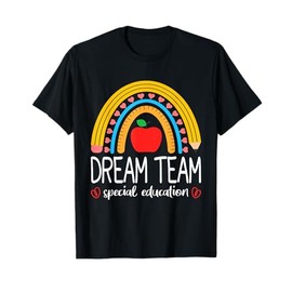 Dream Team Special Education Teacher Rainbow Leopard T-Shirt for Men Women