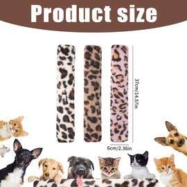 Pack of 3 Catnip Cat Toy, Cat Toy Set, Cat Cushion, Valerian Cushion, Catnip, Soft, Durable Leopard Print Cat Toys, Pet Soothing for Kitten Interaction Indoors