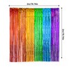 BlingABC 2Pack Rainbow Foil Fringe Curtains Backdrop, 6.6x6.6ft Tinsel Metallic