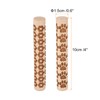 HARFINGTON 2pcs Wood Clay Roller 4" Flower Paw Print Pattern