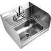 PETSITE Stainless Steel Hand Wash Sink with Faucet, Commercial Wall