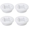 WHYHKJ 4pcs 2" Bung Cap Fine Thread Poly Buttress Drum Bung for 55 Gallon Plastic Drum, White