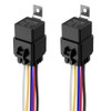 Gebildet 2pcs 40/30A 24V Waterproof Relay Cable Set - 5-Pin