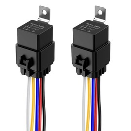 Gebildet 2pcs 40/30A 24V Waterproof Relay Cable Set - 5-Pin SVDT Relay in Bosch Style with Robust 12AWG Cable