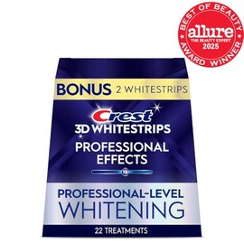 Crest 3D Whitestrips Professional Effects – Teeth Whitening Kit, 22 Treatments (20 + 2 Bonus), Each with 1 Upper/1Lower, 44 Strips – Crest 3DWhite Tee