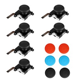 HUAZIZ 6 Stück Joystick Ersatz, 3D Analog Joysticks Rocker Links/rechts Kompatibel mit switch Controller mit Thumbstick Caps