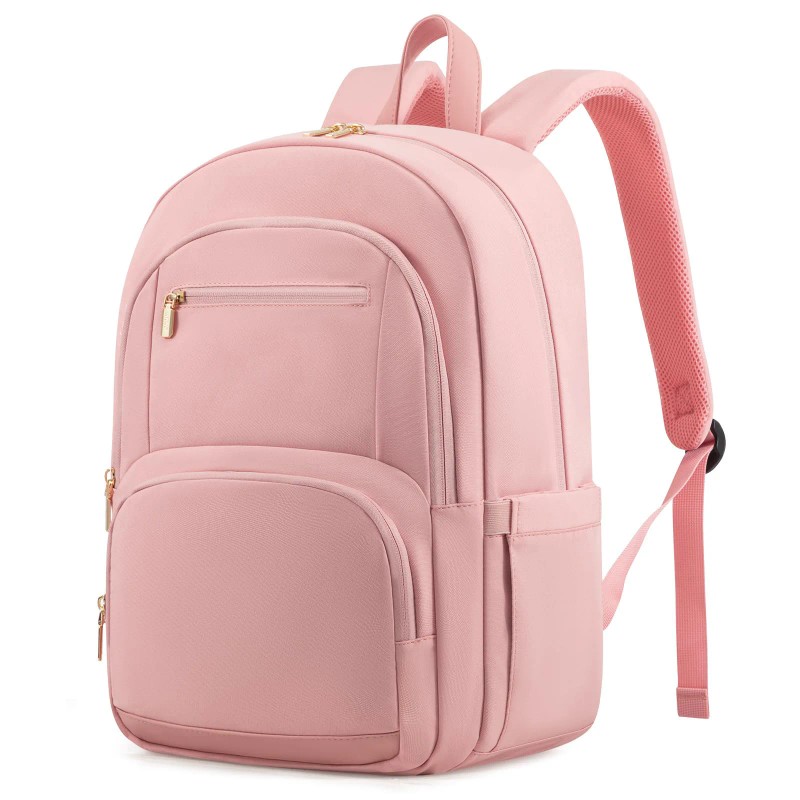Women's Travel Laptop Backpack with Zipper Closure Waterproof Polyester for