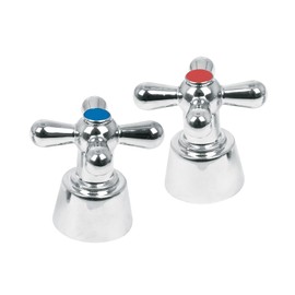 Foset Aqua AQMM-61, Juego de 2 manerales tipo cruceta para lavabo