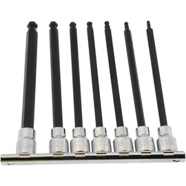 Paramount 7 Piece 3/8" Drive Inch Ball Hex Bit Socket Set 1/8 to 3/8" Hex