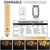Leools Amber T10 LED Bulb 8W Equal E26 Edison Bulb