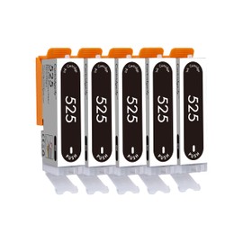 Cartridgeify 5 x PGI-525 BK Printer Cartridges Compatible with Canon 525 Black for Pixma MG5150 MG5250 MG5350 IP4850 IP4950 IX6550 MX885 MX715 MX895 MG6150 MG6250 MG8150 MG8250
