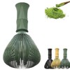 Matcha Whisk ABS with Ceramic Base Holder Food Grade Green