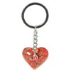 Glass Heart Keyring – 'Flowers Assorted