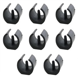 HJGarden 8PCS 32mm Black Plastic Outdoor Leg Sleeve Sleeve Sled Base U Shaped Saddle Glides Pads Lounge Chair Glide Floor Protectors