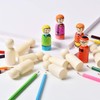JUHONNZ Wooden Figures, 50 Pieces Wooden Peg Dolls Wooden Figures