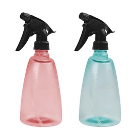 YOLCAR 2 Pack 17oz/500ml Spray Bottles, Mist/Stream Water Bottles for Gardening, Cleaning Solutions, Pink and Green