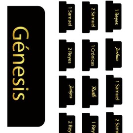 Spanish Laminated Bible Tabs Religion Index Stickers，Easy to Read and Apply Bible Book Labels Tabs for Women Men Study Bible