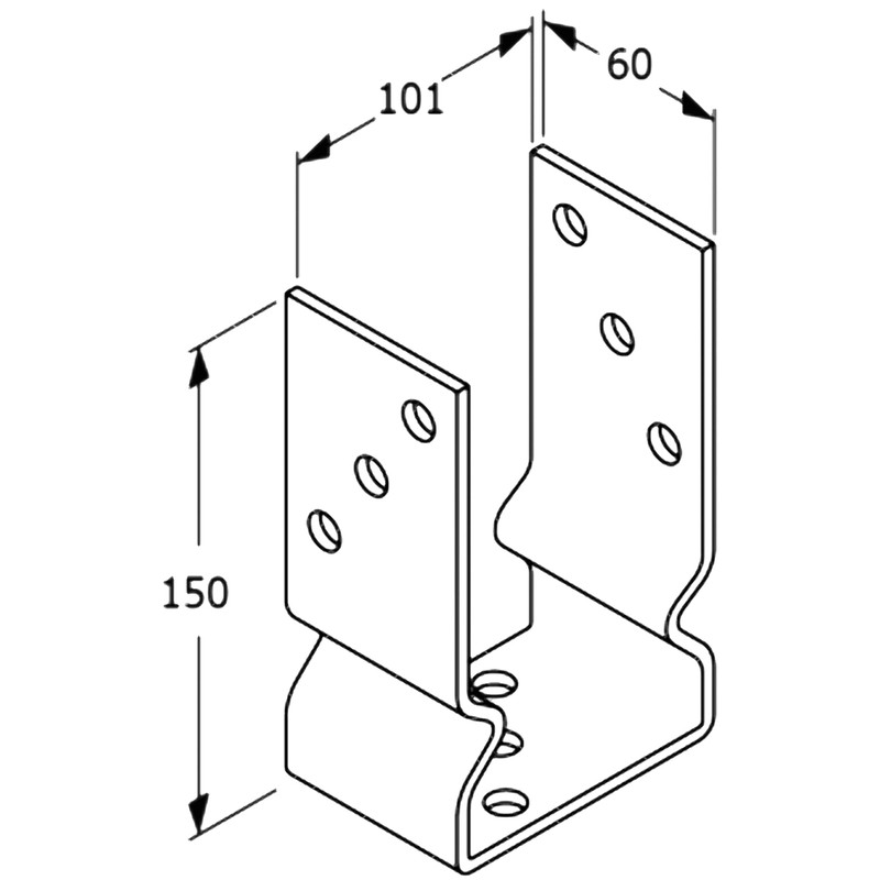 Bolt Down 91mm - 3.6" Silver (Pack of: 1) U