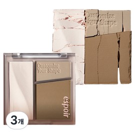 Espoir Tone Pairing Contour Palette 10g, No. 1 Neutral, 3 pcs / 에스쁘아 톤페어링 컨투어 팔레트 10g, 1호 뉴트럴, 3개