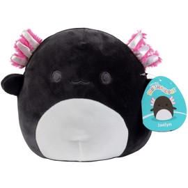 Squishmallows Original Jaelyn The Black and Pink Axolotl - Peluche oficial de Jazwares - Juguete de peluche de axolotl suave y blando coleccionable, añade a tu escuadrón, regalo para niños, niñas y