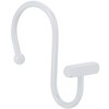 White Shower Curtain Hooks, Rust Proof Shower Curtain Rings for