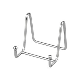 Easel Plate Stand Stand Holder - 1 Piece Iron Metal Plate Stand Plate Holder - Decorative Plate Holder - Picture Stand - Easel for Books - Silver - 7.6 cm