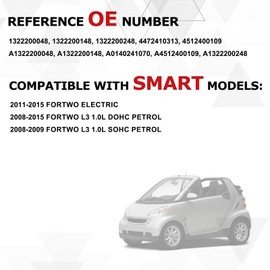 3PCS Engine Motor Mount Transmission Mount Torque Strut Mount Set Compatible with Smart 2011-2015 Fortwo Electric, 2008-2015 Fortwo L3 1.0L Petrol, Replace# 4512400109 1322200148 1322200048