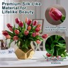 Bailikang 20PCS Fake Tulips Artificial Tulip Silk Flowers Fake PU