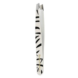 Beautimaxx 3.5 inch White Zebra Slant Tip Eyebrow Tweezer