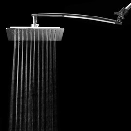 Razor Mega Size 9-inch Chrome Face Rainfall Shower with 15-inch Extension Arm (Square)