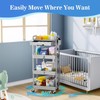 EaseSky 4 Tier Rolling Utility Cart with Drawer, Utility Storage