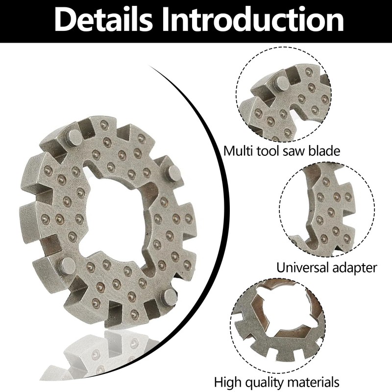 Pack of 5 Adapters for Oscillating Saw Blades, Circular Saw