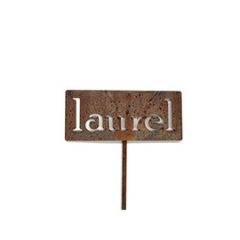 Classic Metal Garden Markers Clearance Items 20 to 33 Inches Tall (laurel 20", Naturally Rusted)