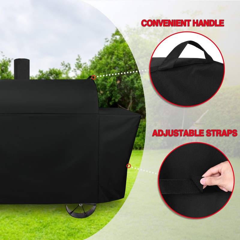 FEVERCOVER Grill Cover for Oklahoma Joe's Longhorn Combo Grill, Heavy