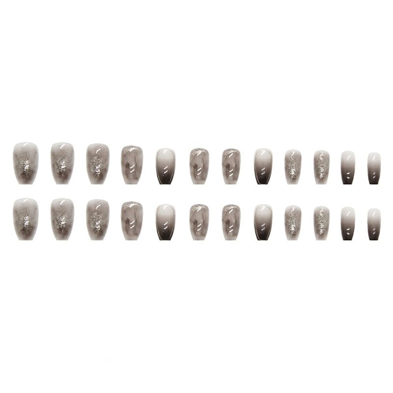 Nail Tip, False Nail, Nail Press, Stylish, Black, Long Short,
